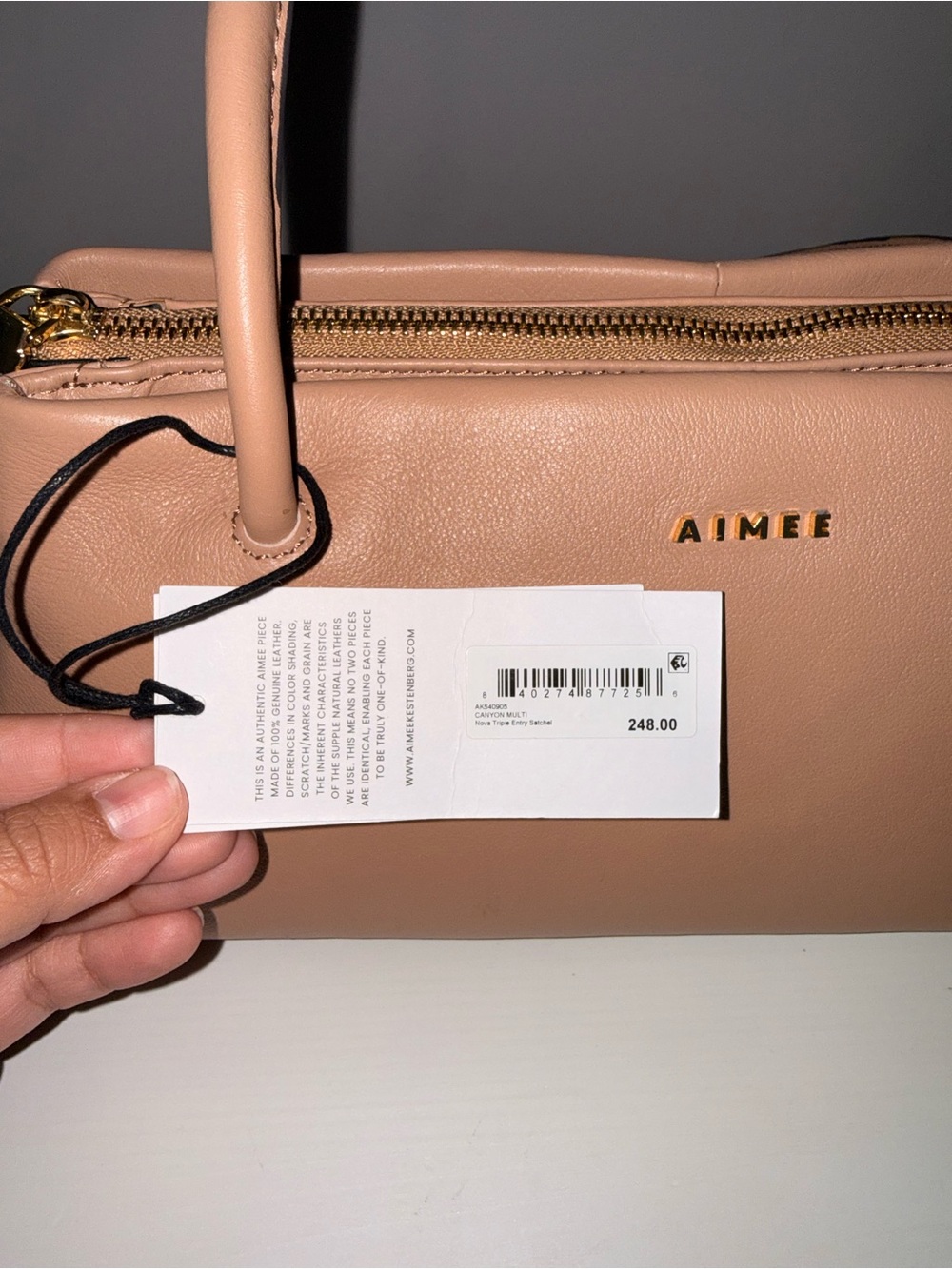 Aimee Kestenberg Nova Triple Entry Satchel Leather Bag Canyon Multi - Picture 3 of 9